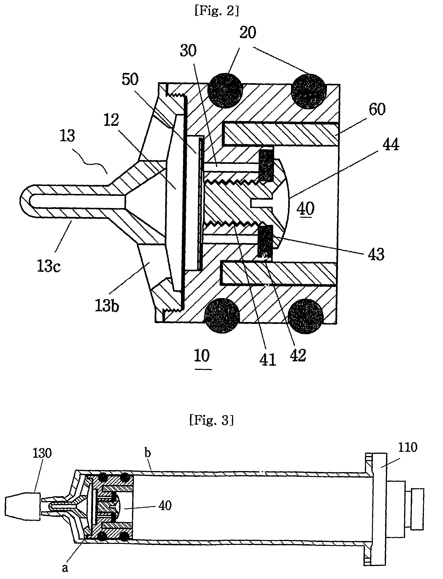 Syringe piston using in fat transplantation