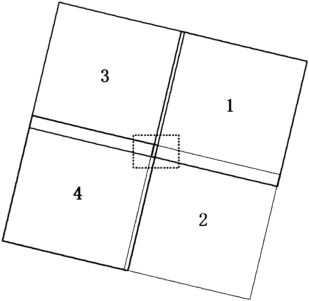 Overlapping area correction method suitable for multiple remote sensing images of large region