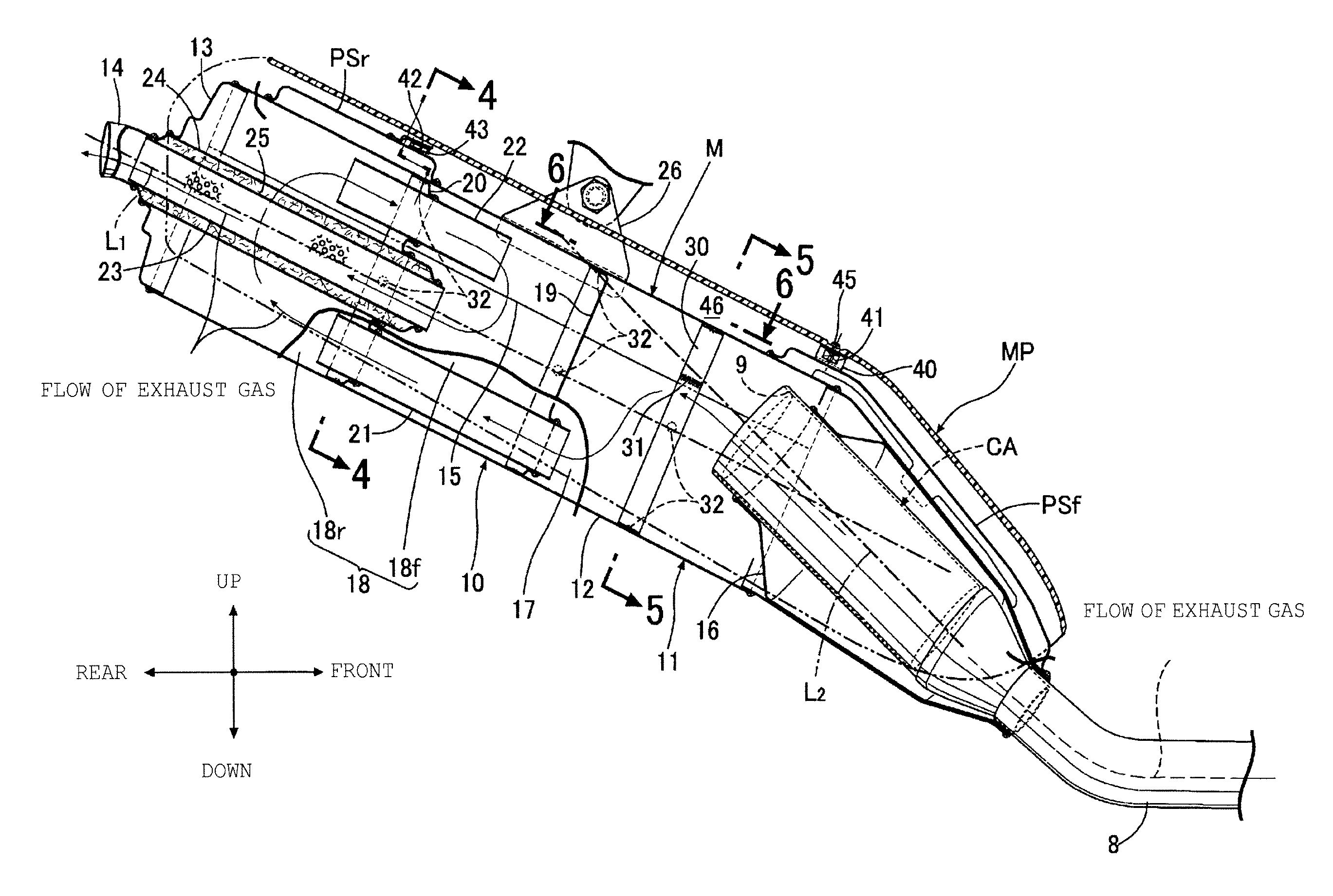 Muffler for small-sized vehicle