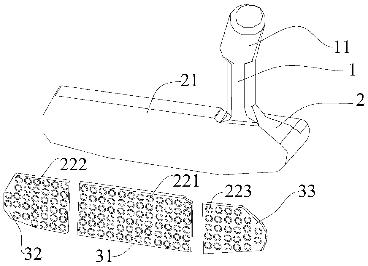 Golf putter head and putter