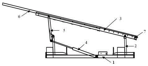 A swing arm type pipe rod space slideway