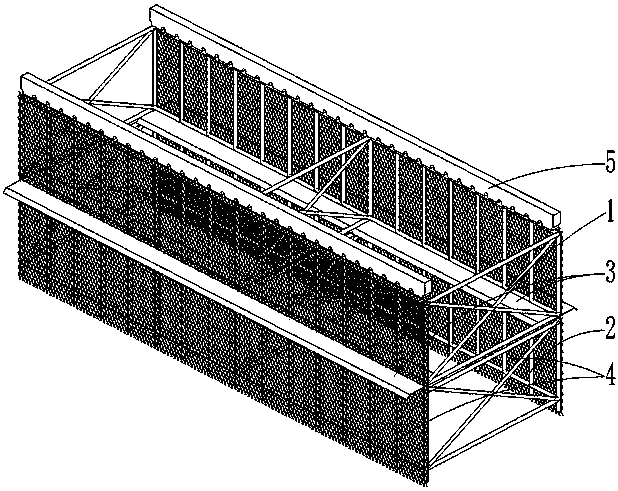 Prefabricated assembly type reinforced-frame template for post-cast belt of raft plate foundation and construction method thereof