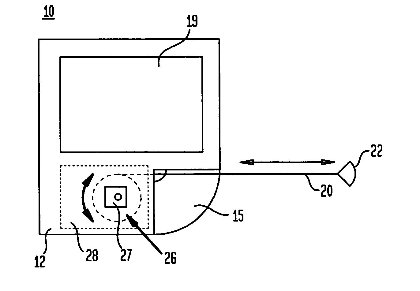 Retractable string interface for stationary and portable devices