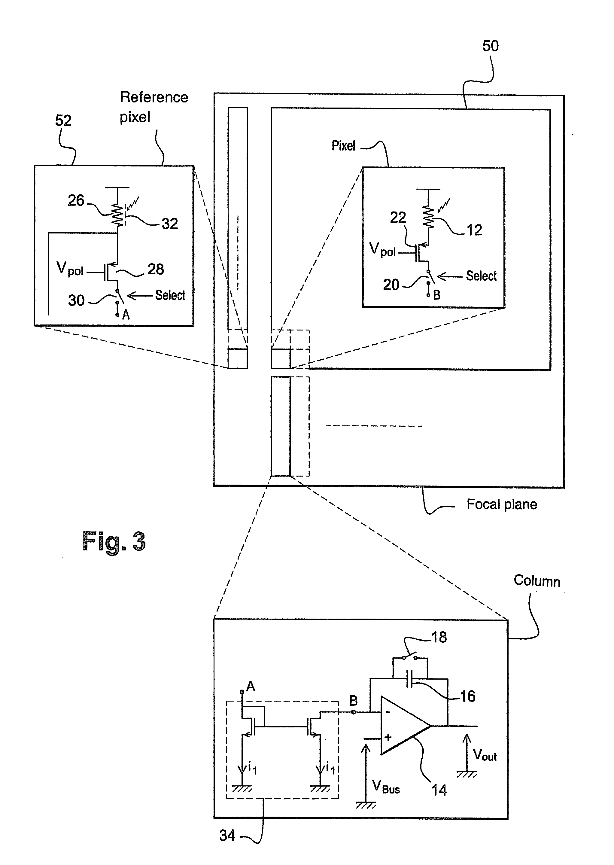 Device for the detection of an electromagnetic radiation and electromagnetic radiation detector comprising such devices