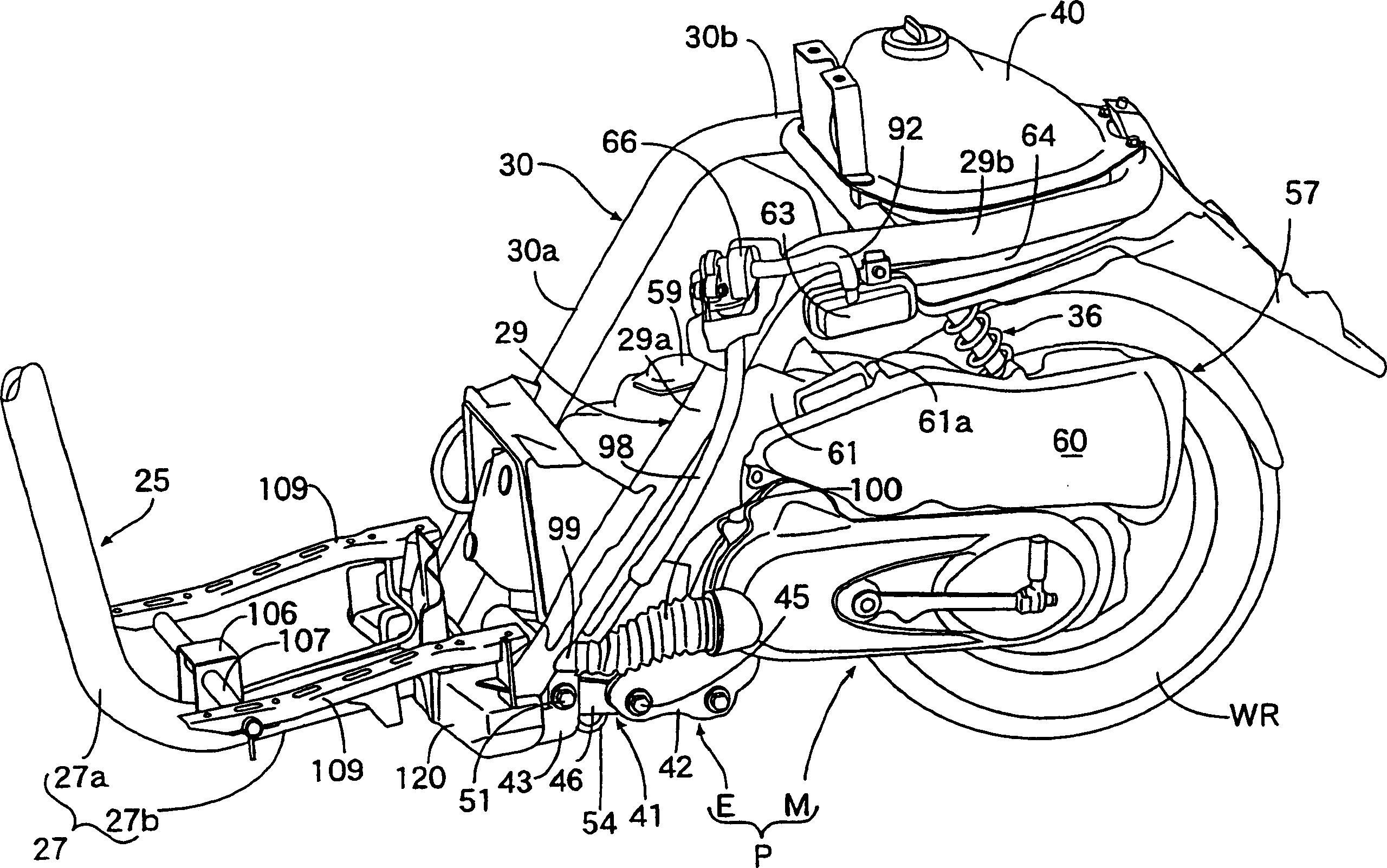 Secondary air supply device for motor-driven two wheeler