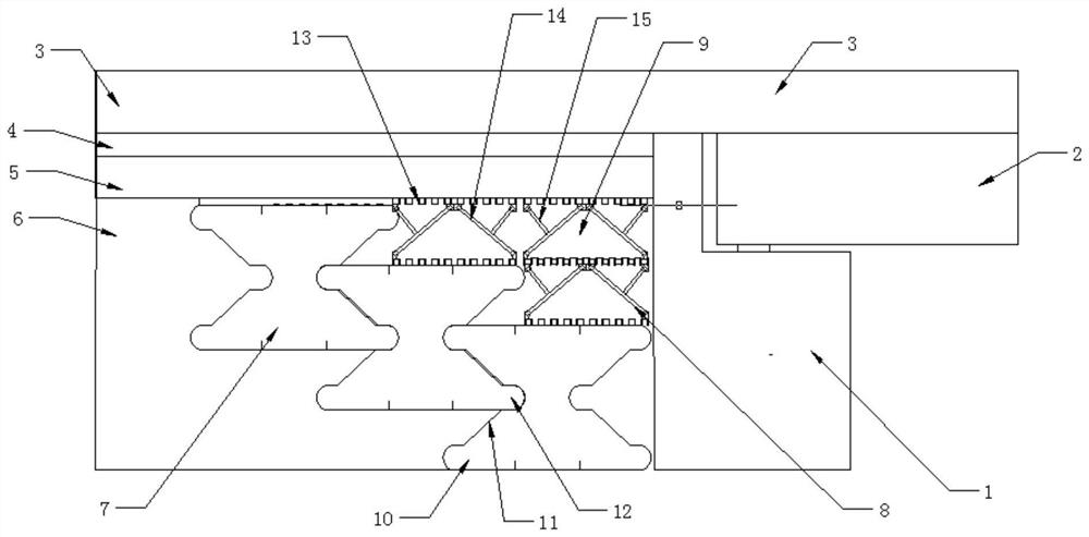 High-fill roadbed bridgehead bumping prevention structure