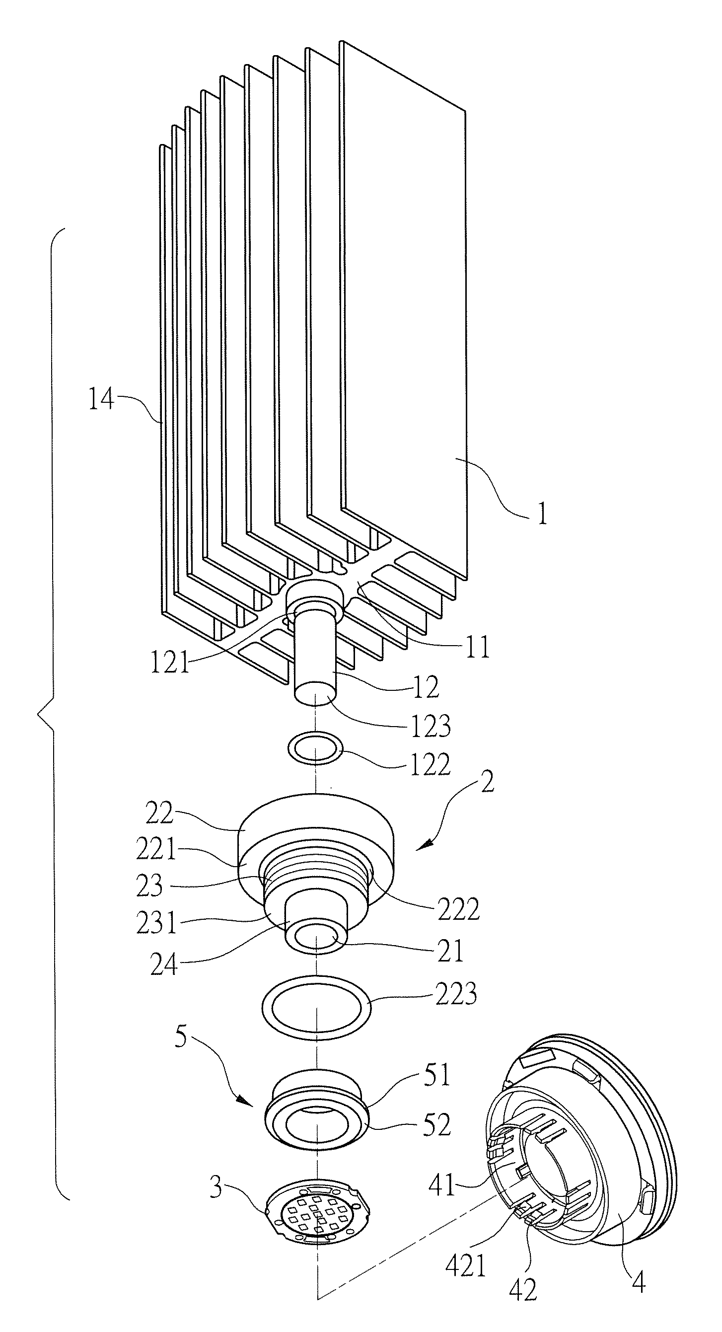 LED heat dissipation structure
