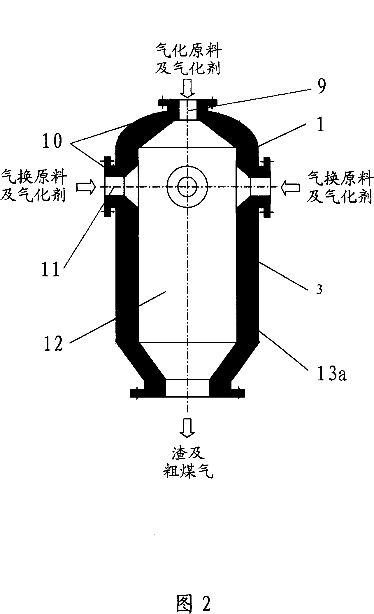 Gasification stove with multi nozzle, and gasification method