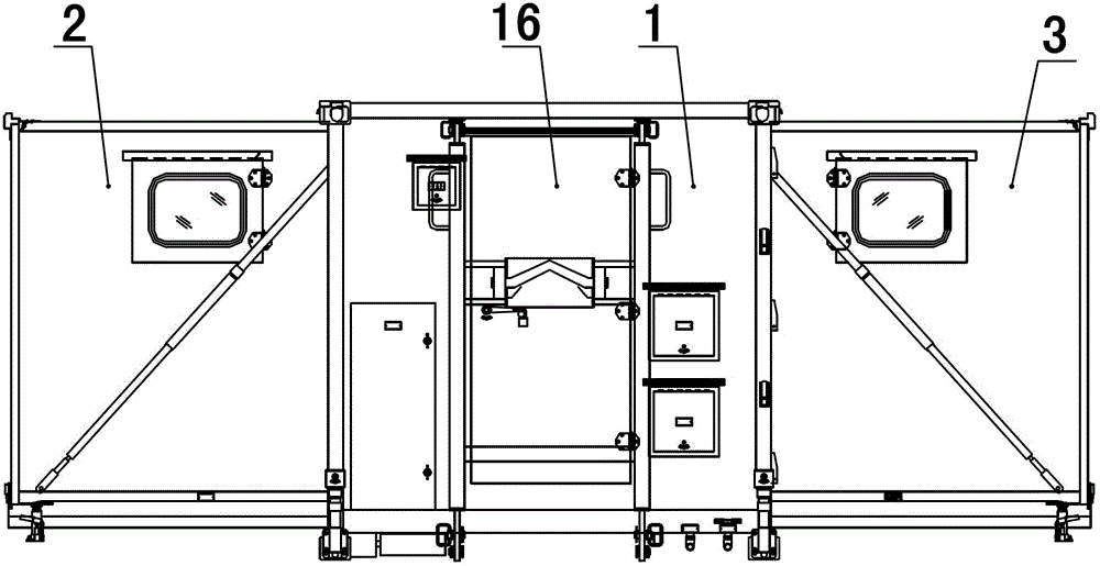 An extended shower cabin