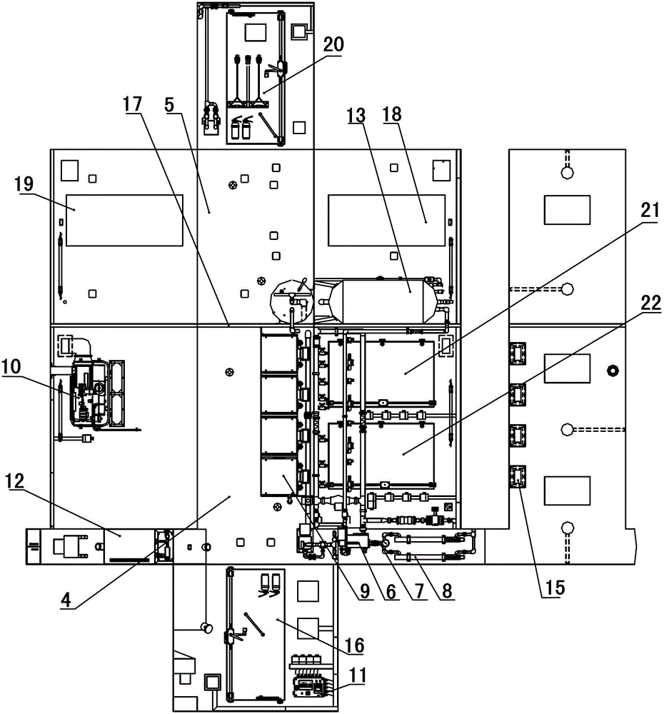 An extended shower cabin