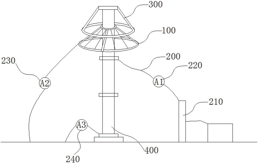 High voltage lightning arrester upper segment leakage current testing device and testing method