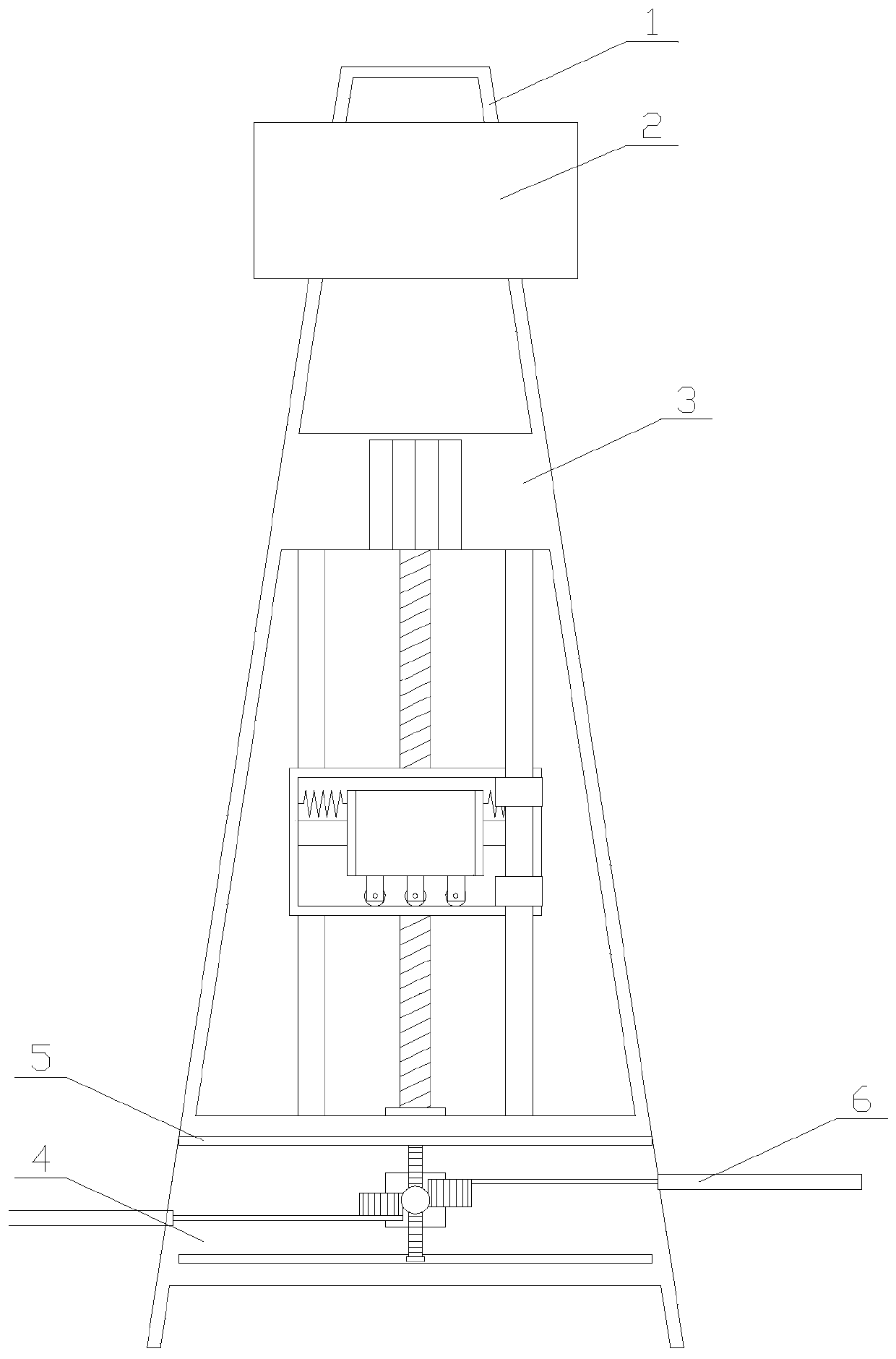 A communication tower with high stability and anti-climbing function