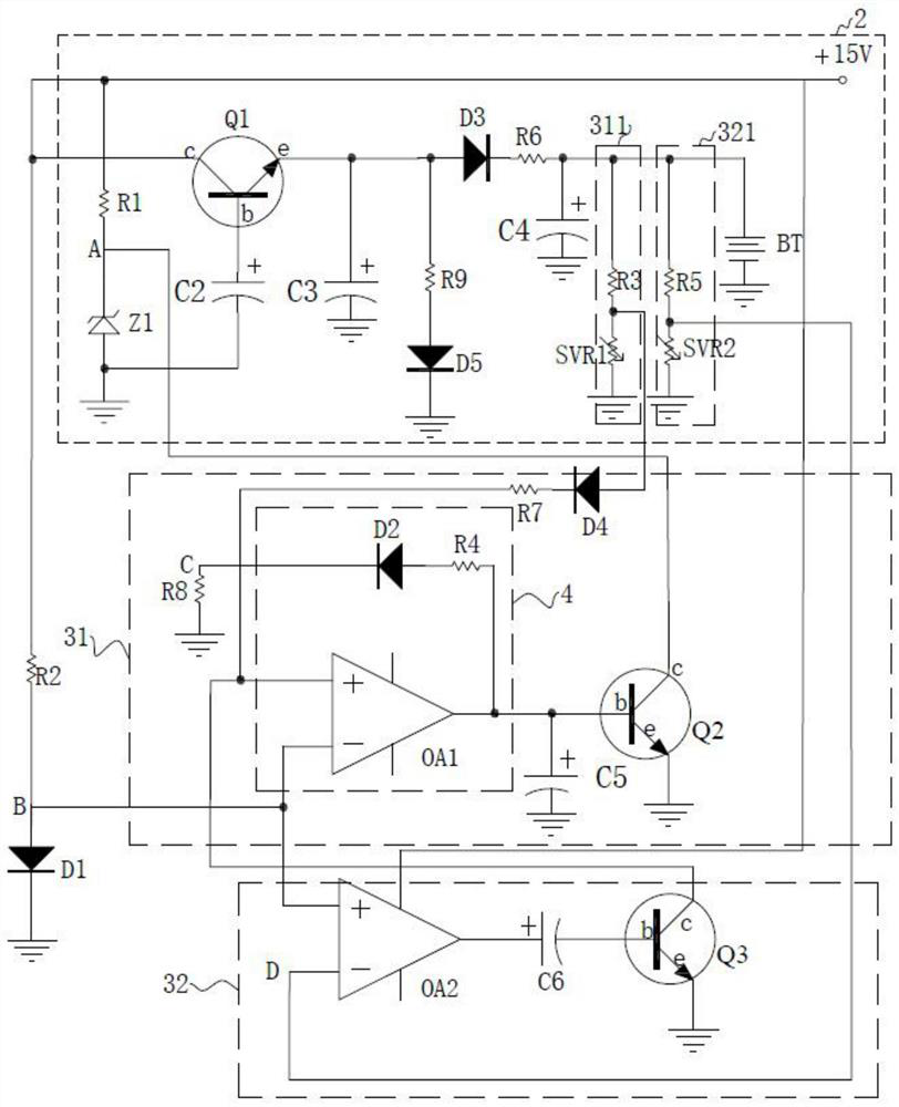 Hardware circuit of solar power supply and battery power supply dual system