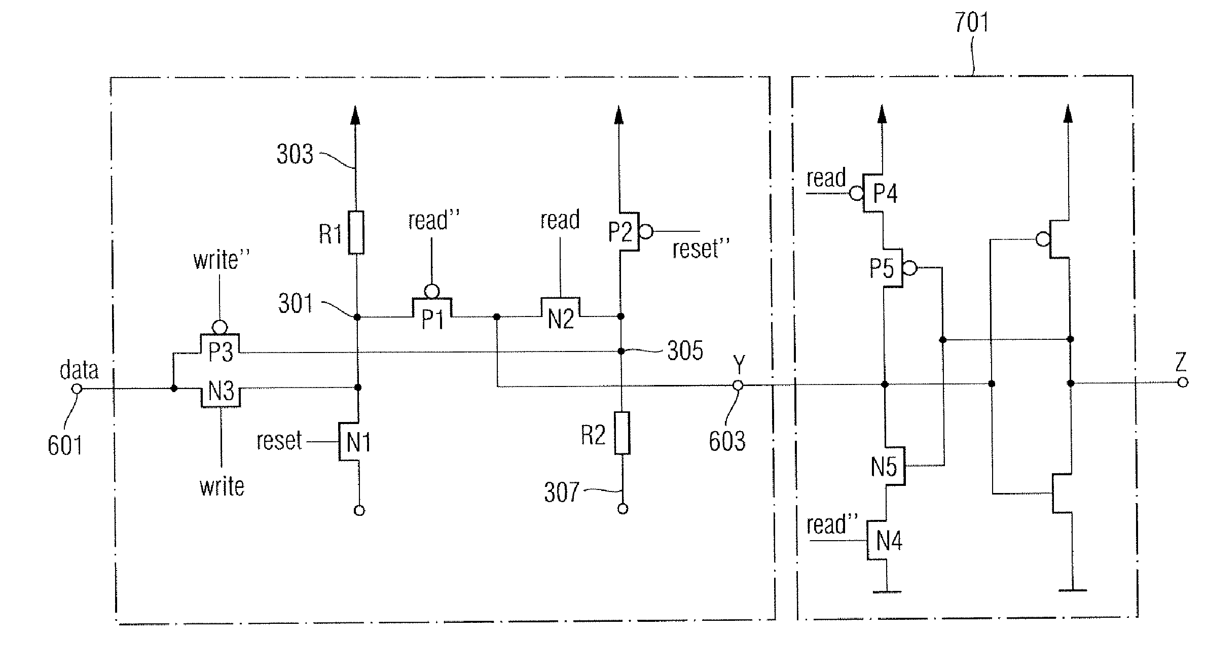 Memory element, memory read-out element and memory cell
