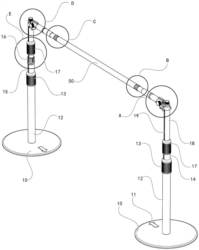 High jump stand rod device with automatic reset function and use method thereof