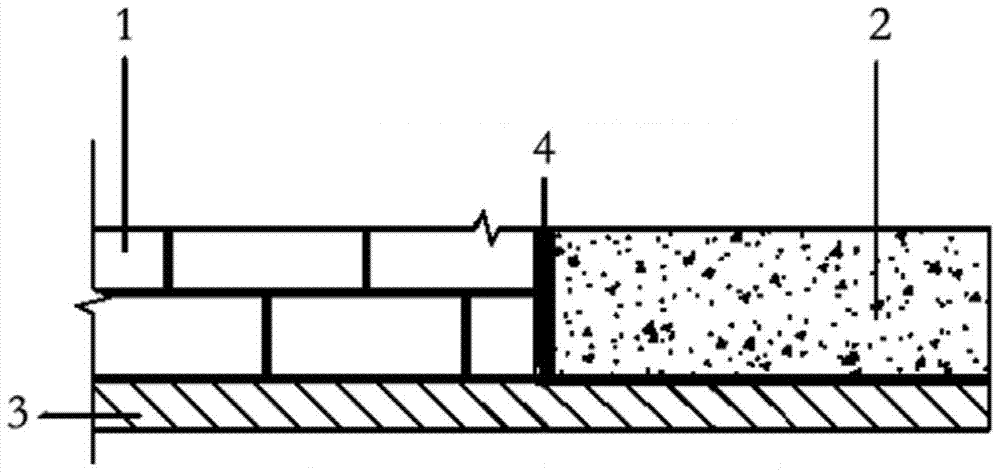 The method of preventing the cracks in the connection between the concrete structure and the back-filling wall