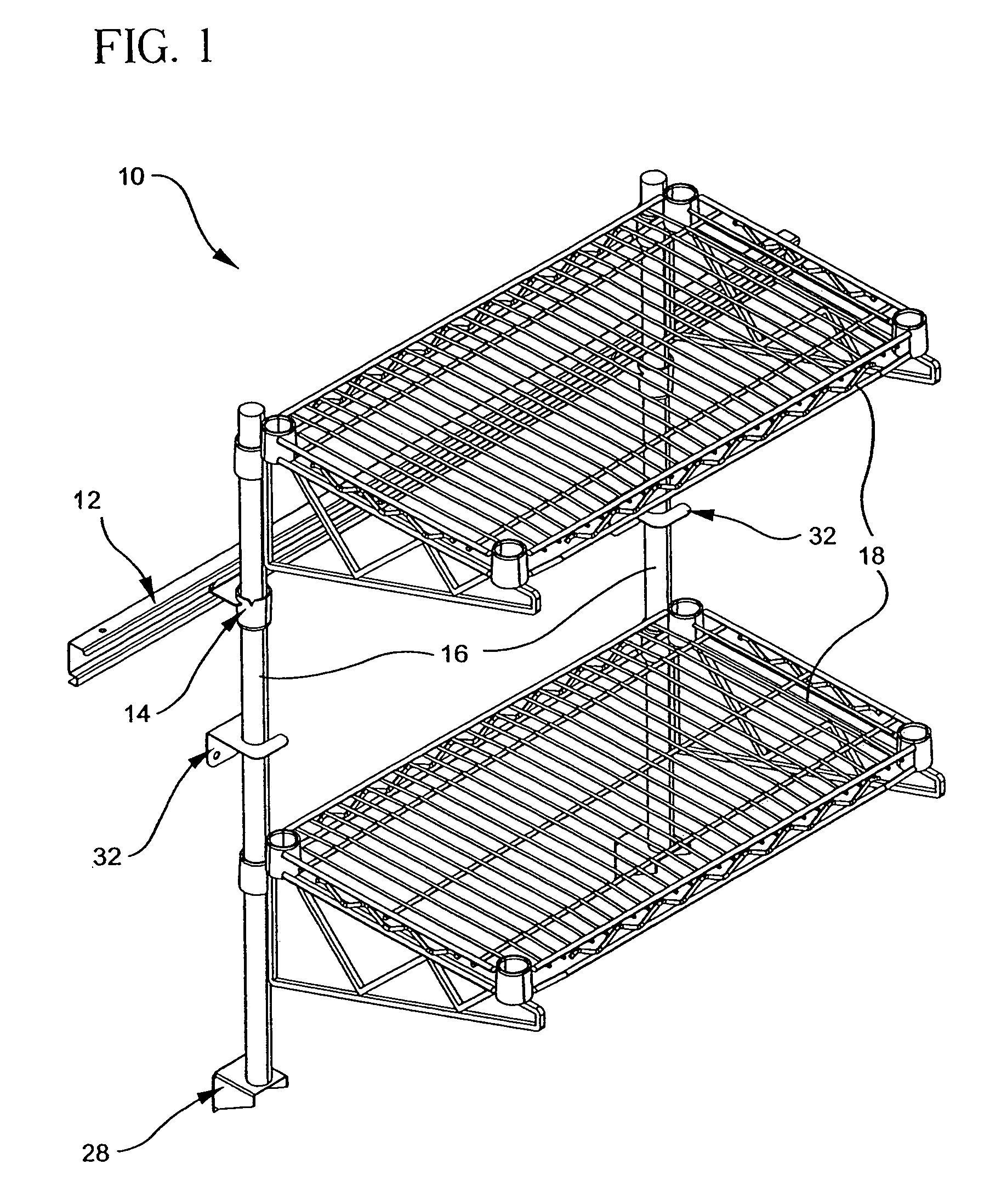 Wall-mounted shelving system