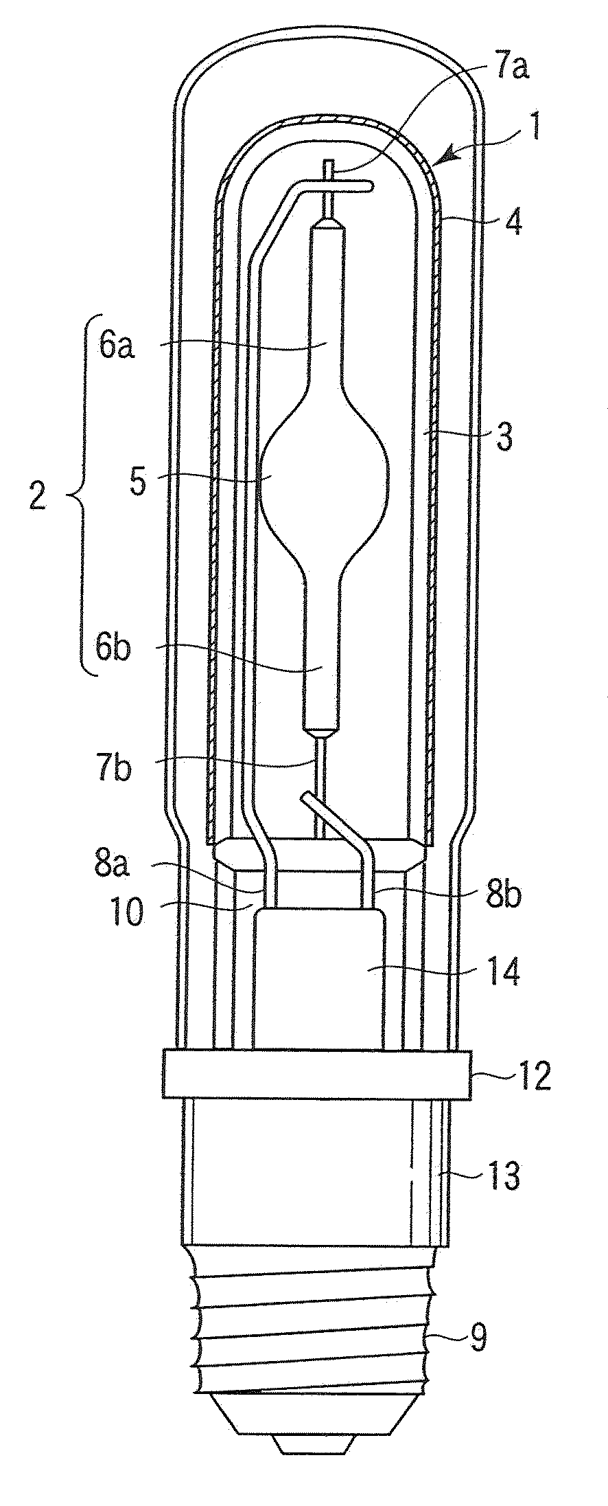 High-pressure discharge lamp and lighting equipment