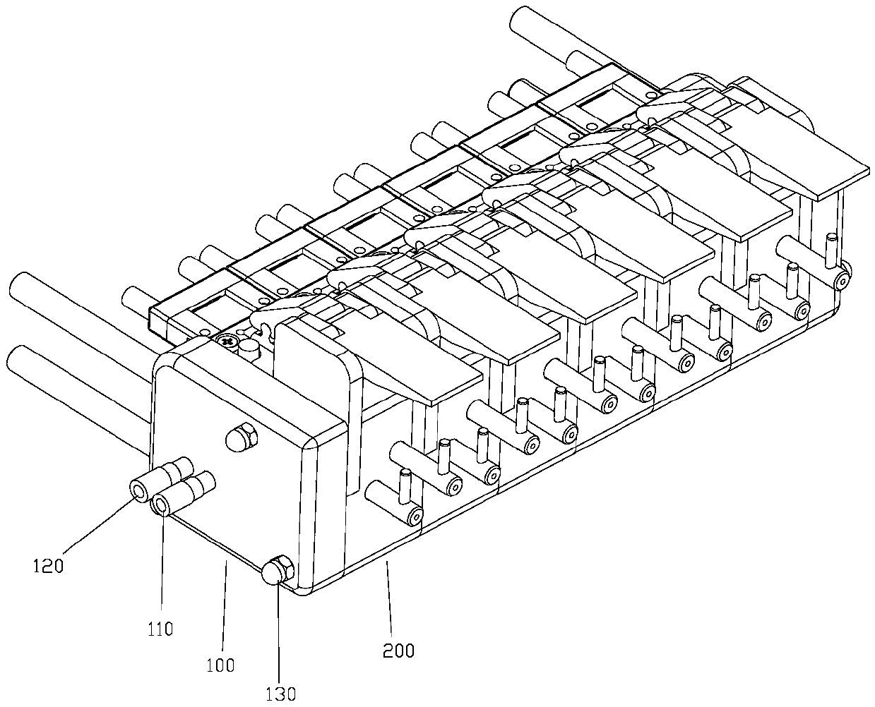 Drop product volume production device