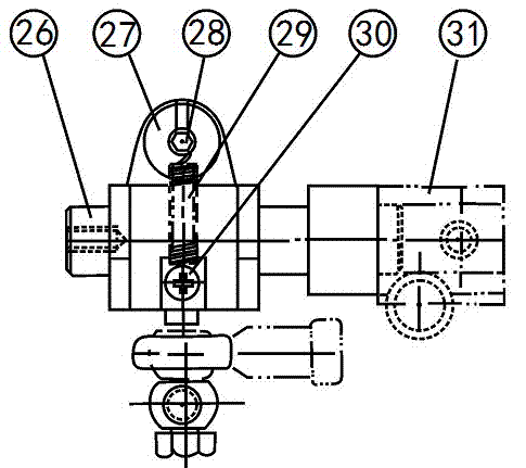 Special executive component for range transmission automobile manual semi-automatic dual-purpose drive control system