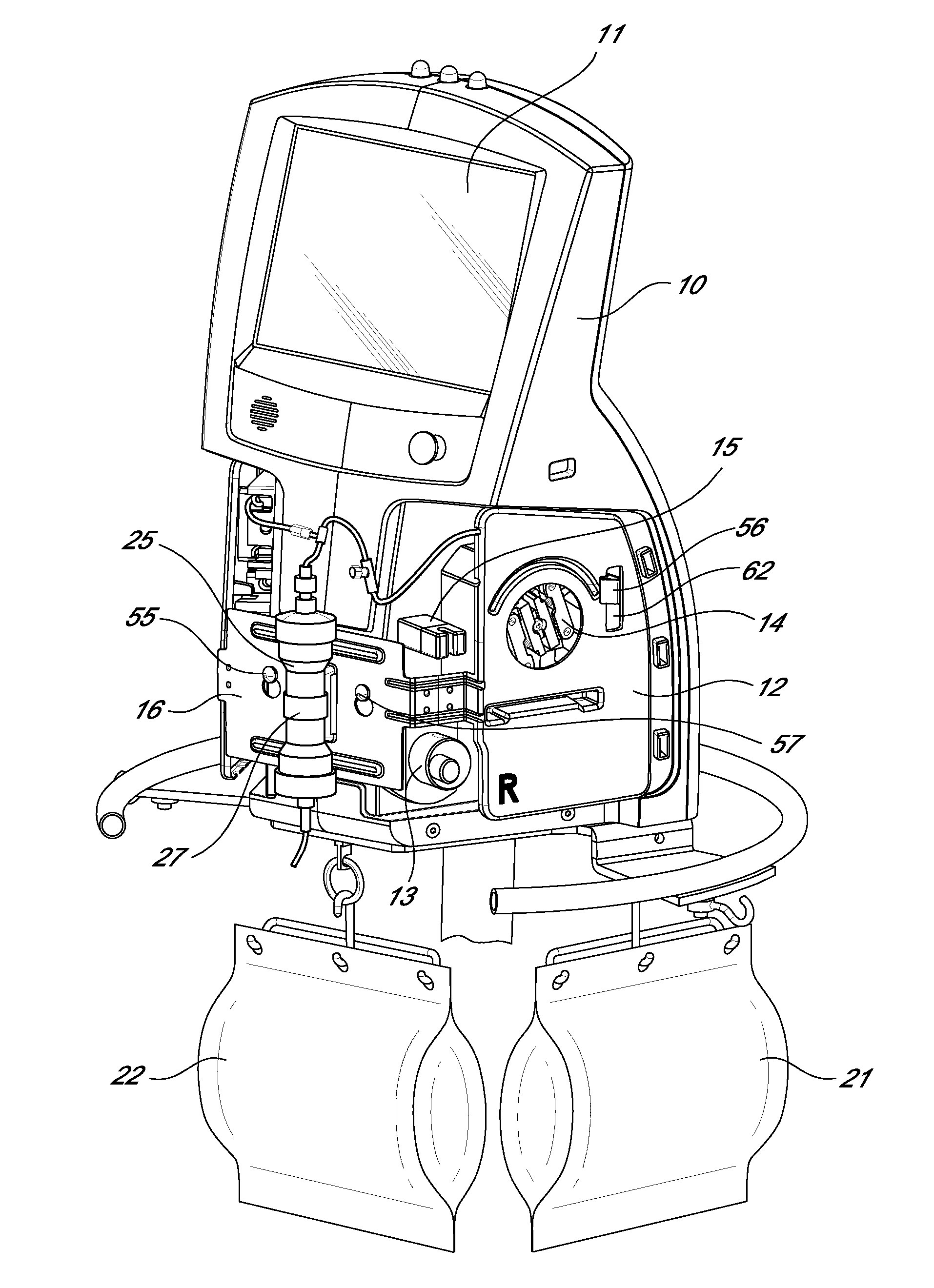 Modular hemofiltration apparatus and method for carrying out neonatal and pediatric crrt