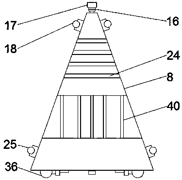 Intelligent conical bucket for parking