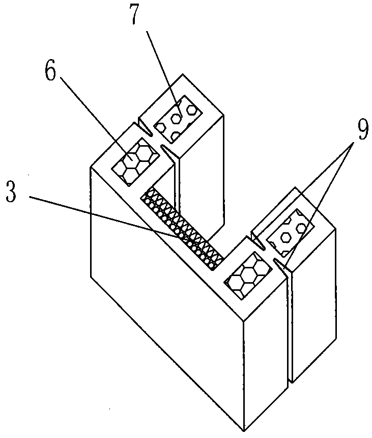 Novel built concrete structure building wall and construction method thereof