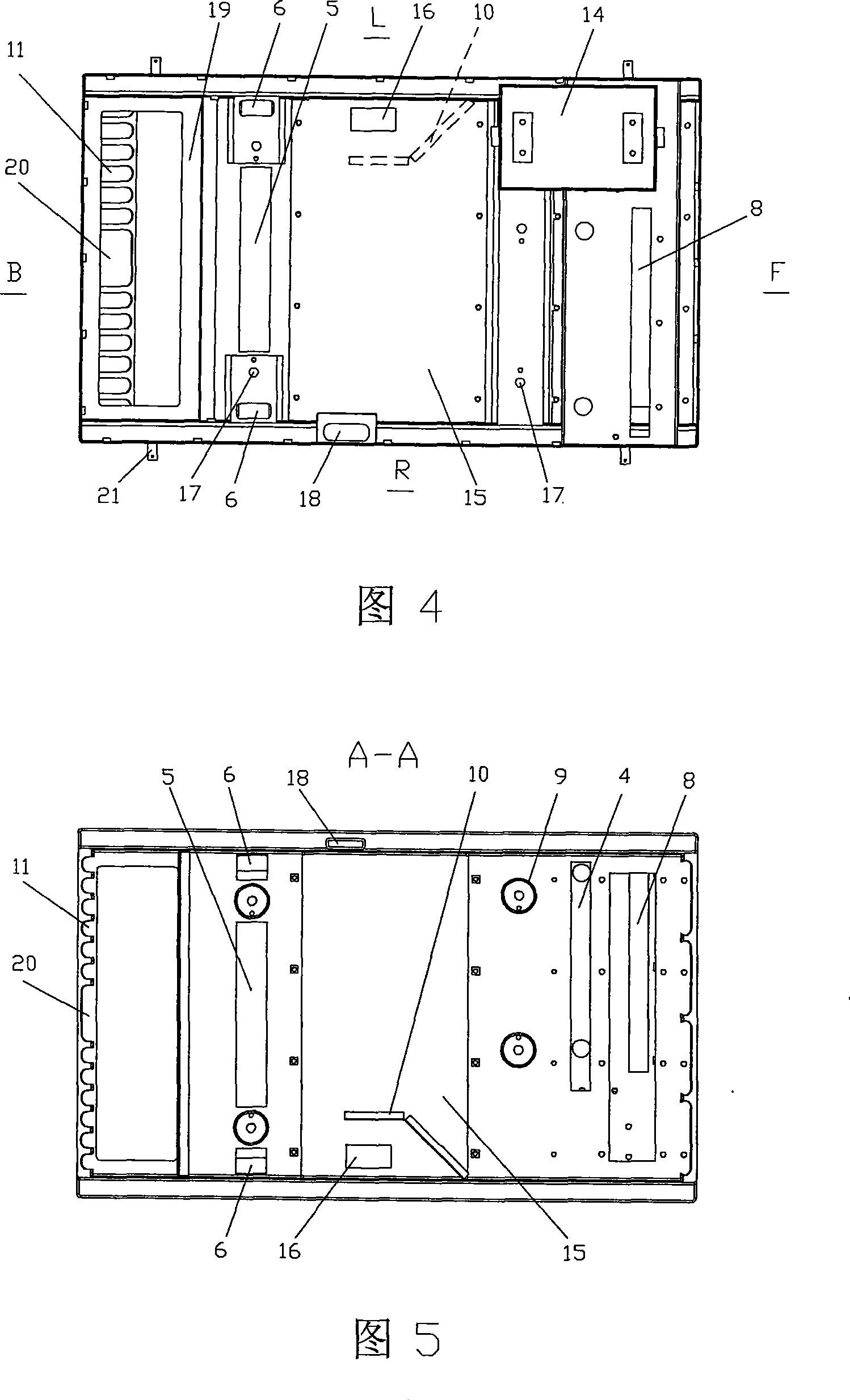 Underpan structure of wind cooling electric generating set