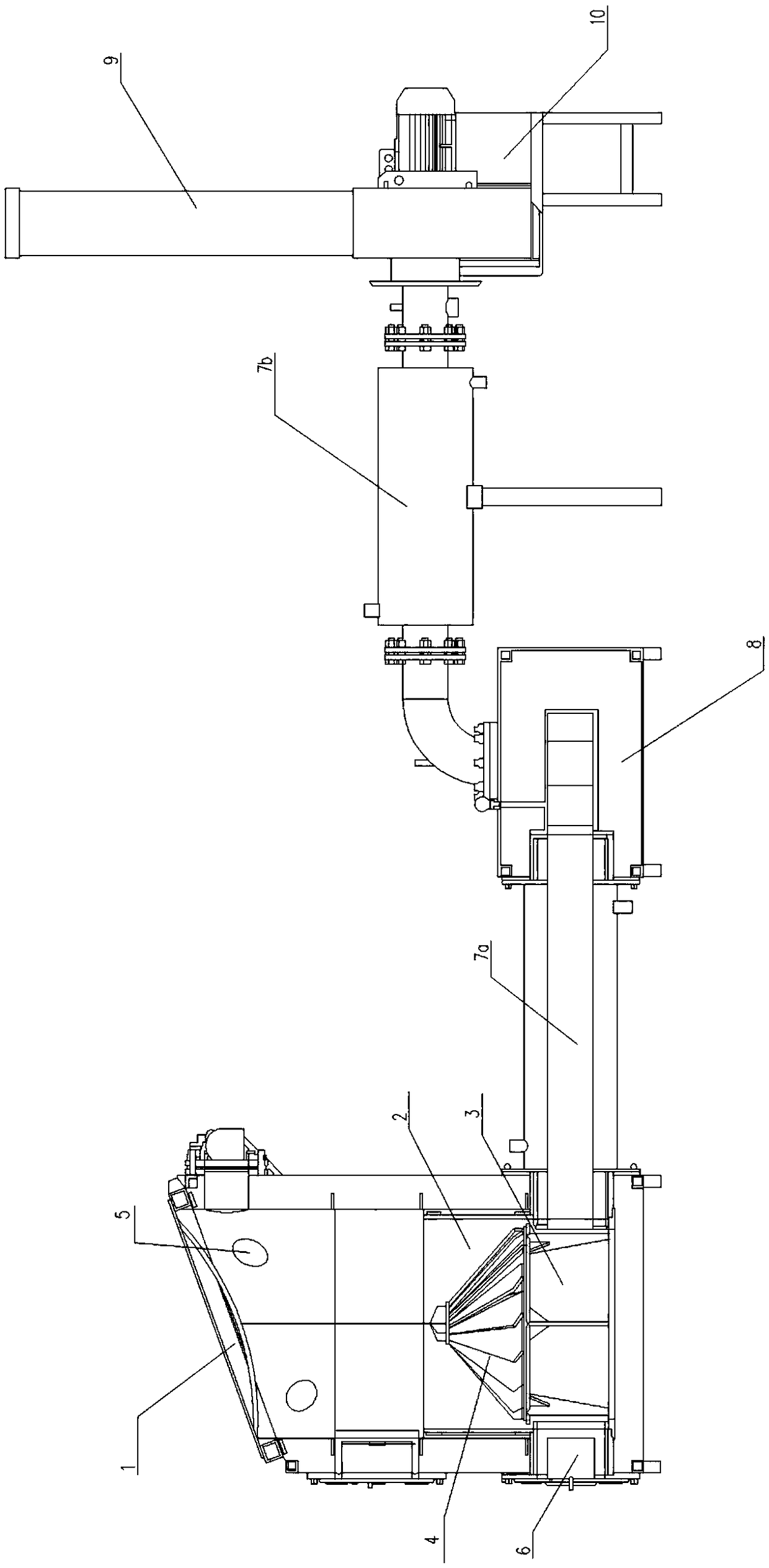 Dual-furnace-chamber garbage treatment device