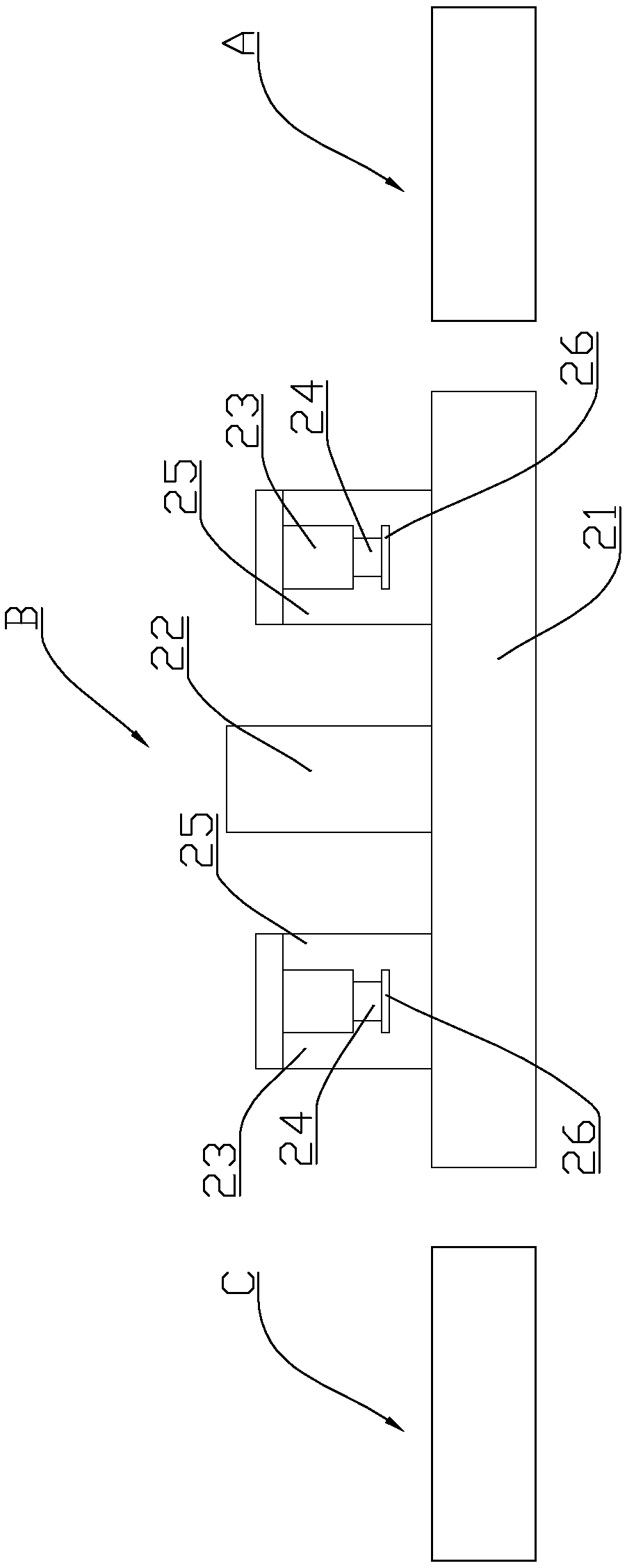 Sectional material cutting device