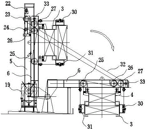 Automatic telescopic overturning accommodation ladder