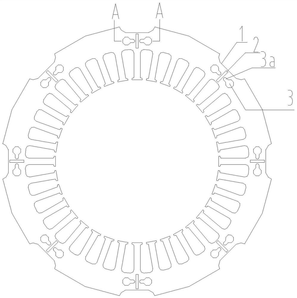 Motor stator, motor and compressor