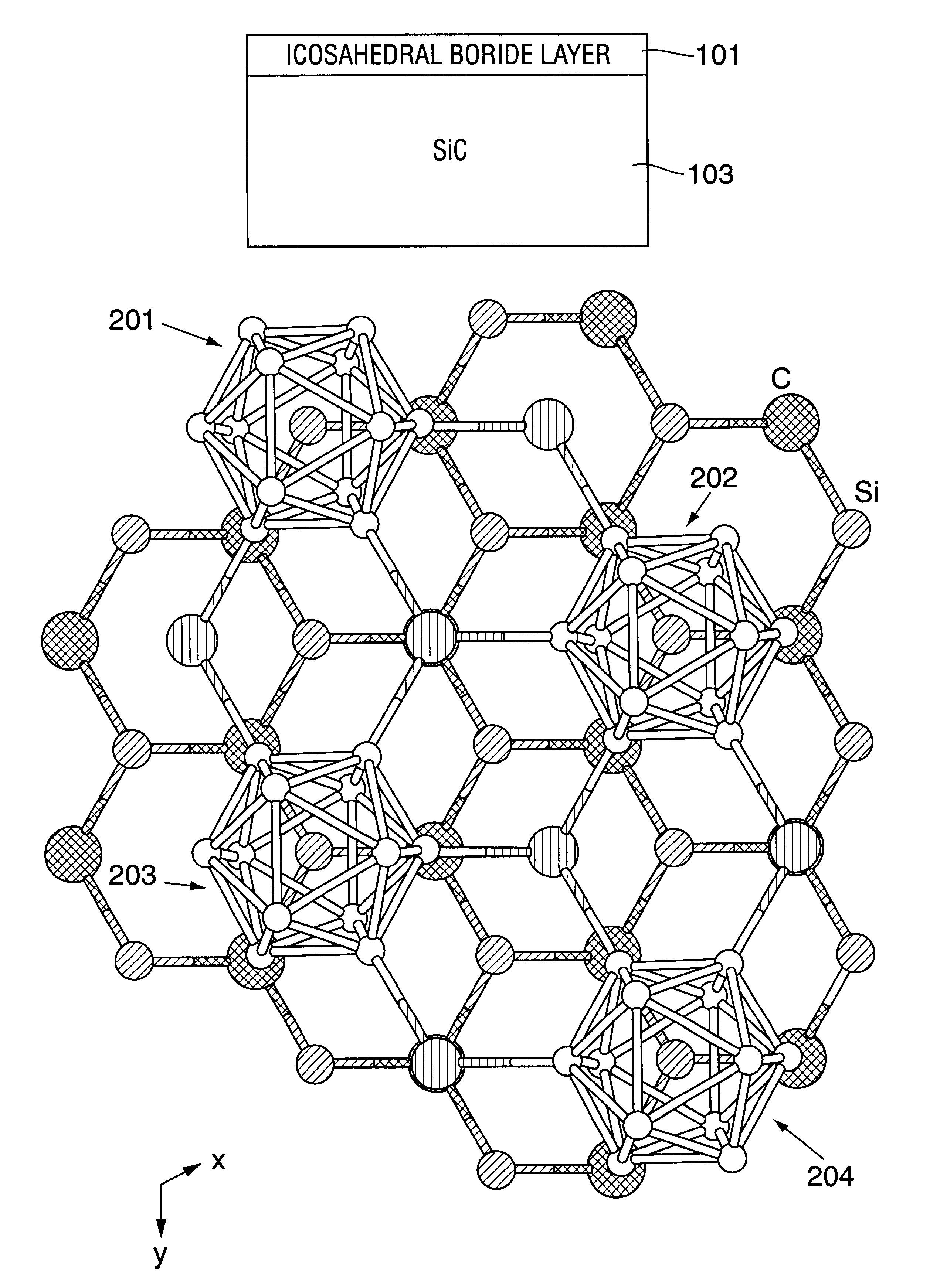 Method of making an icosahedral boride structure