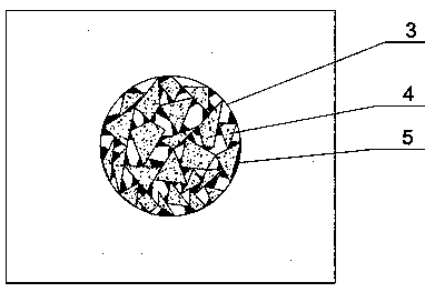 High-polymer gravel water-permeable composite pile and construction method thereof