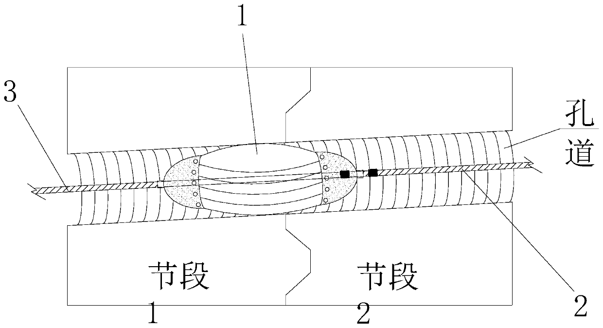 Elastic prestress duct dredging device and using method thereof