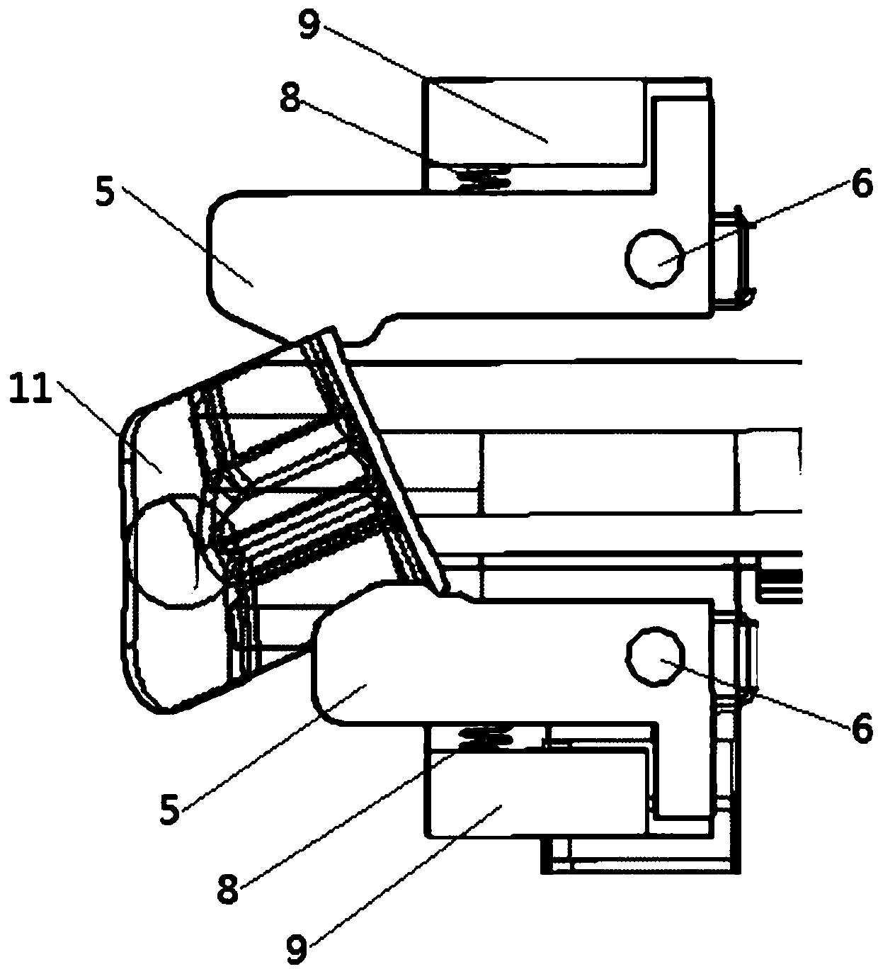 Spring clamp used for feeding
