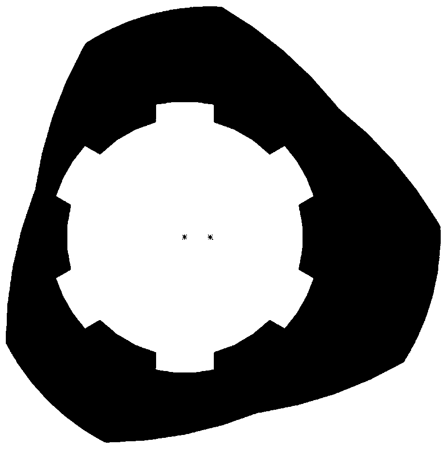 Full-meshing type triangular-prism mixing element and equipment