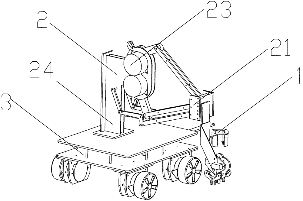 Intelligent parallel mechanism carrying robot based on Hall positioning system