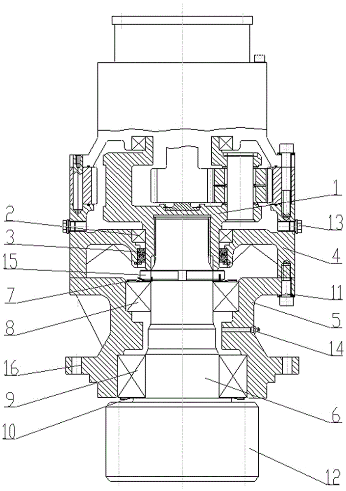 The output end of the wind turbine yaw and pitch gearbox