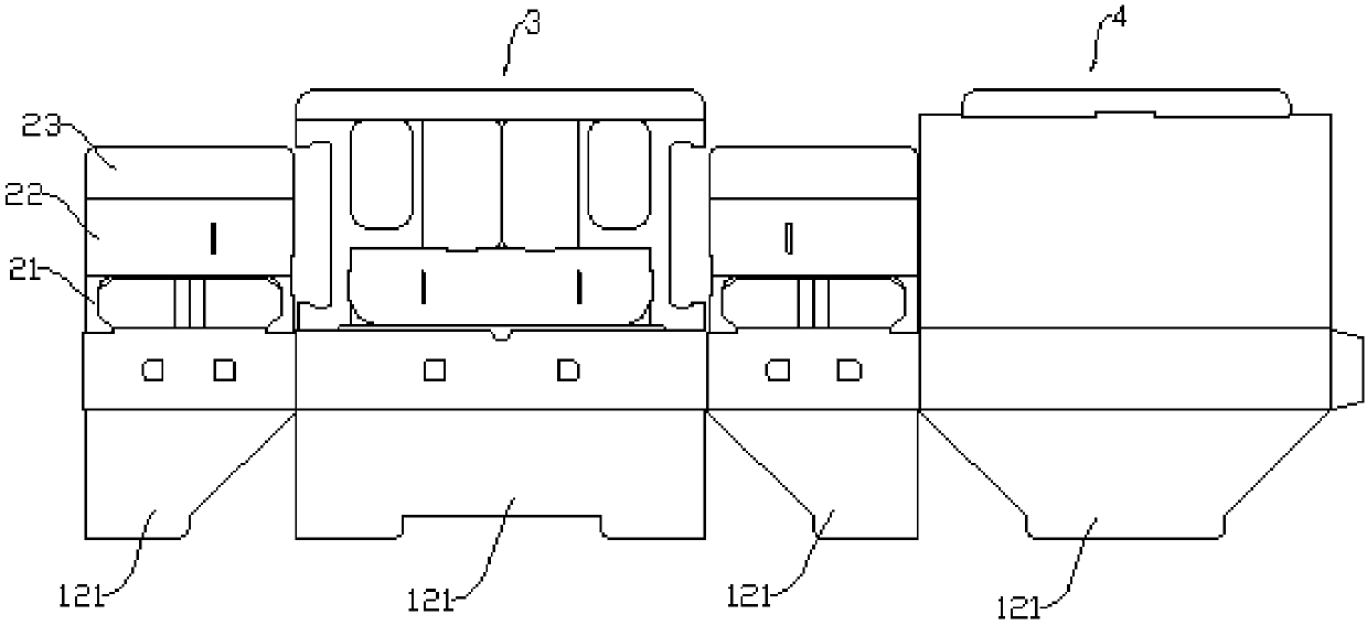 Integrally-formed- and -assembled die distributing box