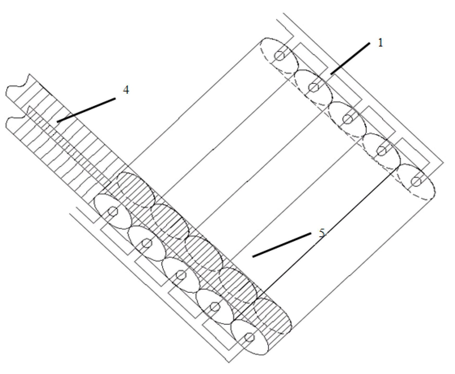 Multi-transmission belt type anti-silting drainage body device and method thereof