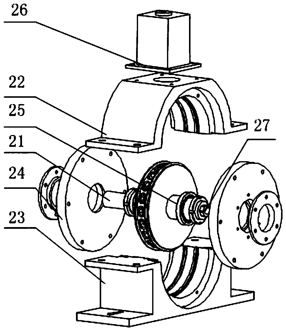 Airflow-thermo-mechanical coupling excitation test device