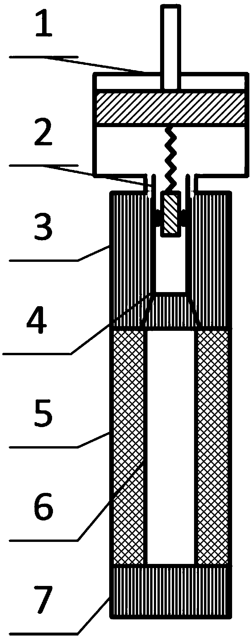 Piston phase-adjusted pulse tube refrigerator connected with compression piston through spring