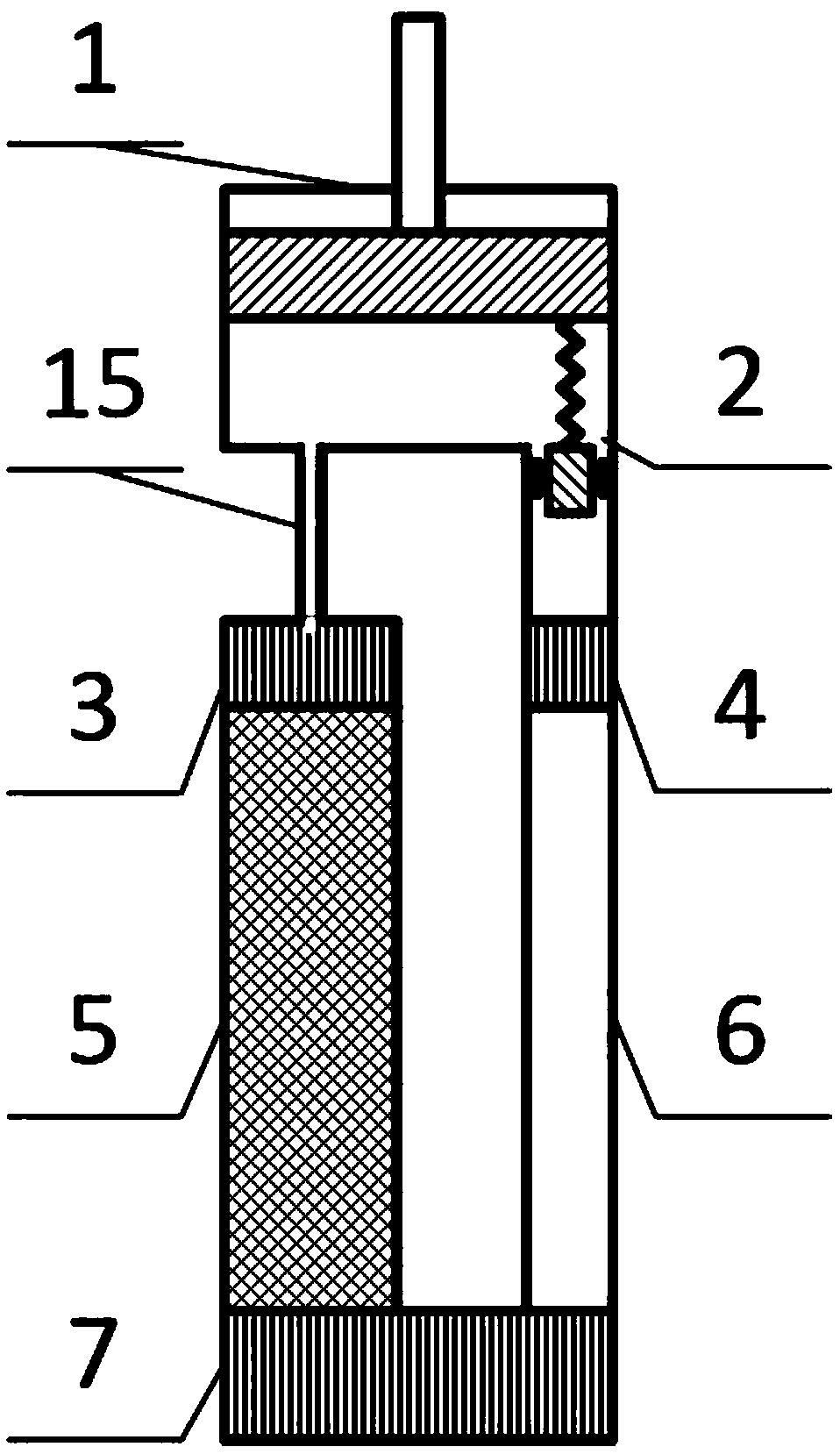 Piston phase-adjusted pulse tube refrigerator connected with compression piston through spring