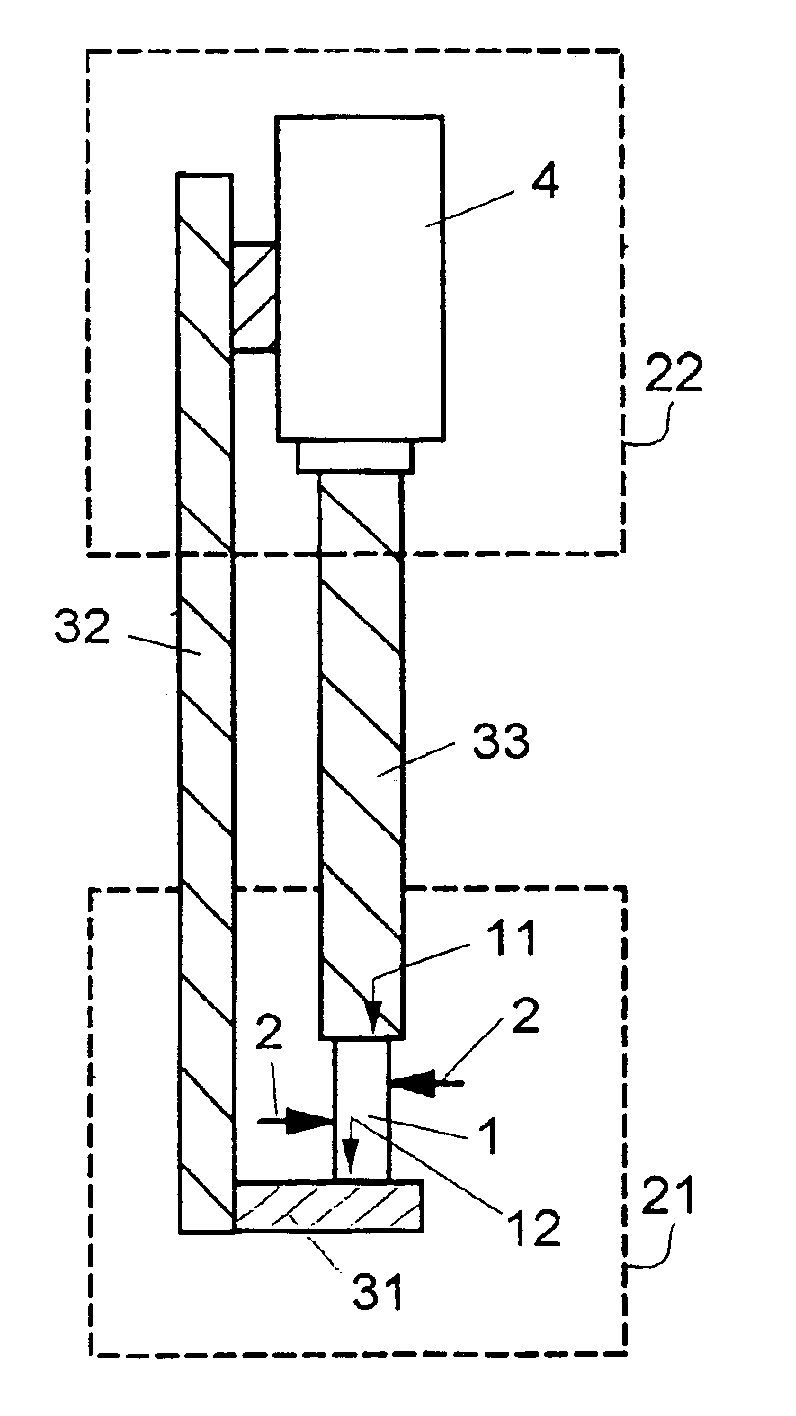 Process as well as device for measuring a component amount released during a thermo-chemical treatment of metallic work piece from the gaseous atmosphere