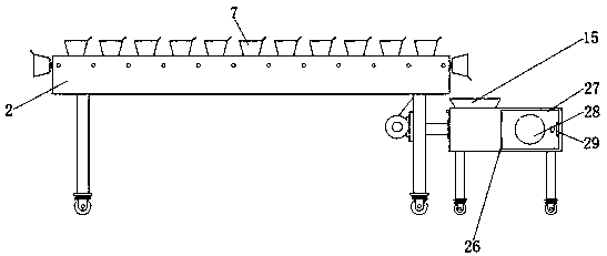 Assembly line waste cloth collecting and conveying device
