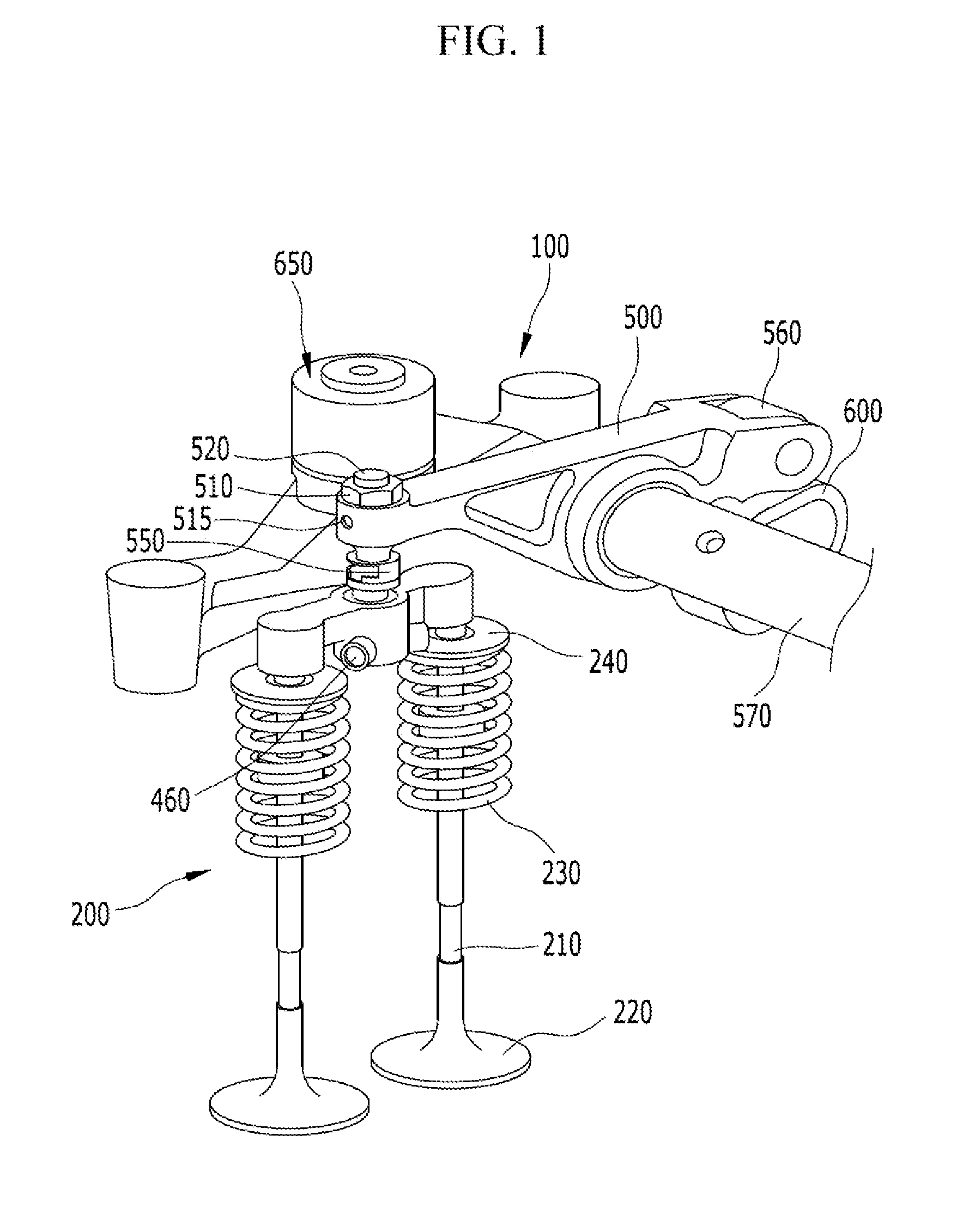 Variable valve actuator assembly integrated with valve bridge