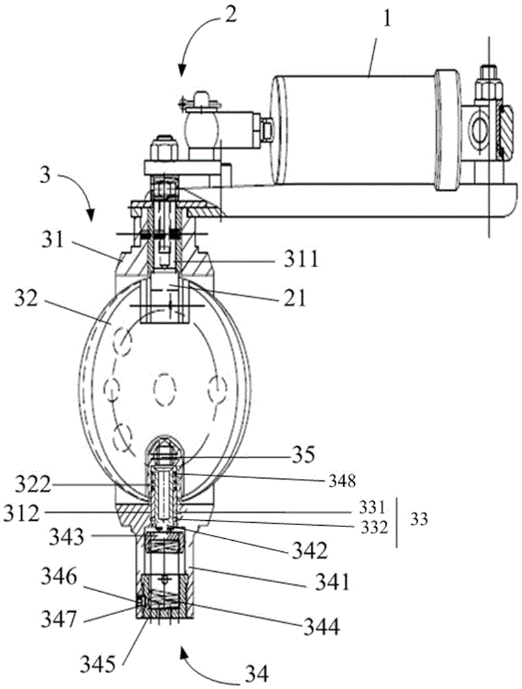 Auxiliary brake valve device with pressure limiting and leaking air with end face seal ring