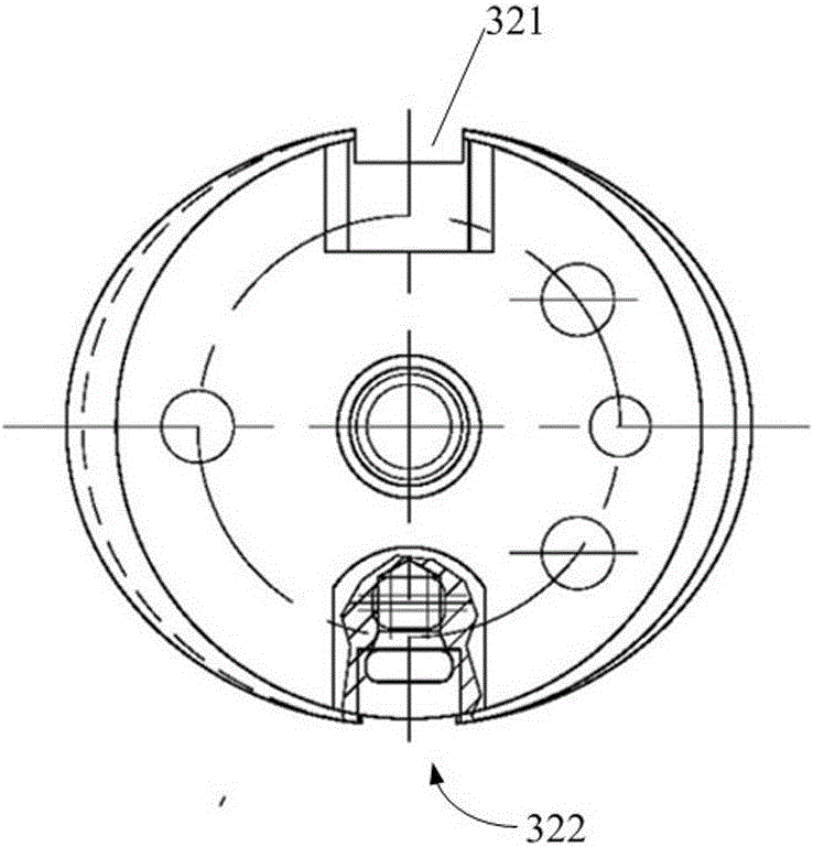 Auxiliary brake valve device with pressure limiting and leaking air with end face seal ring