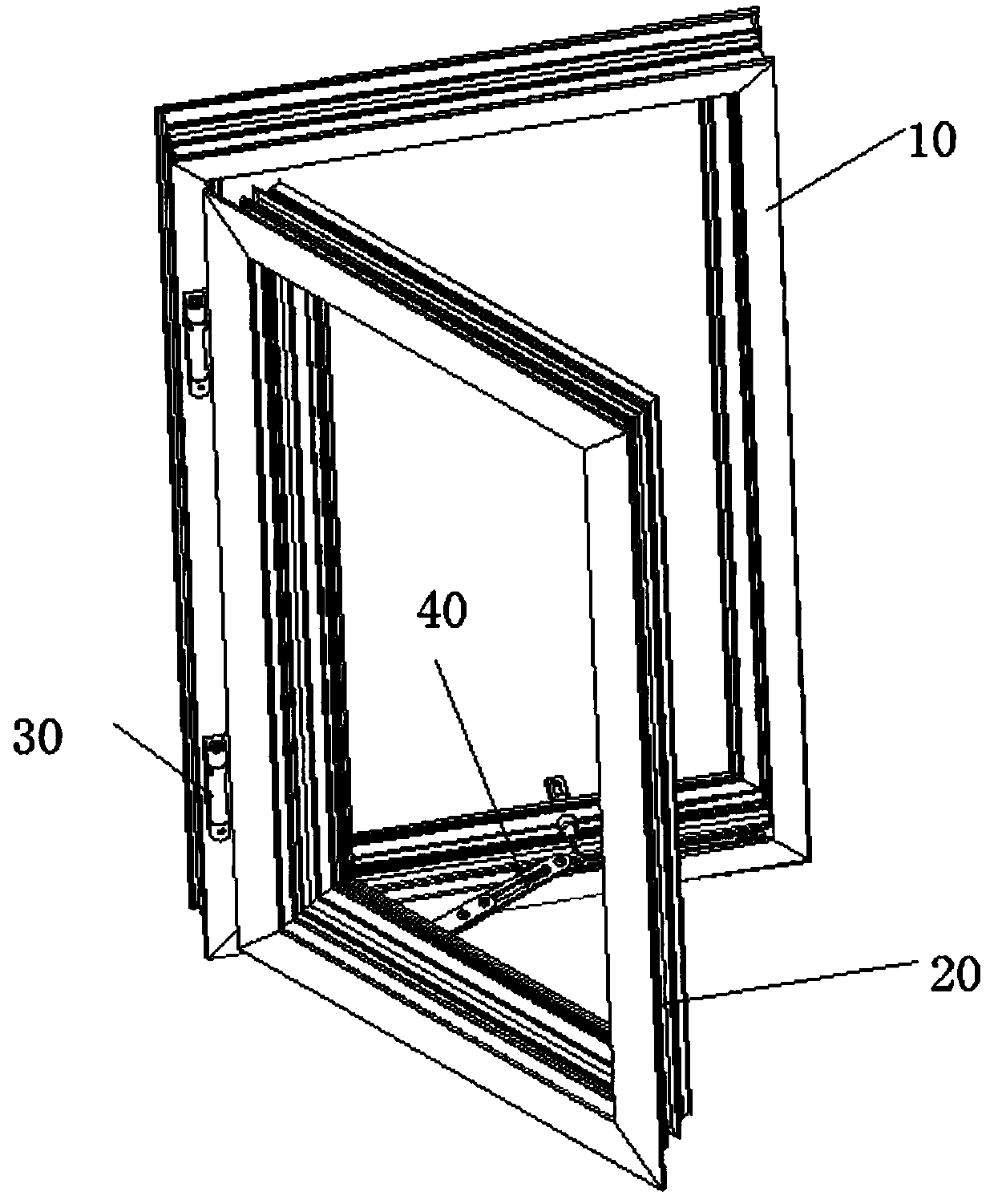 Fire resisting window with stepless speed-regulating window closer